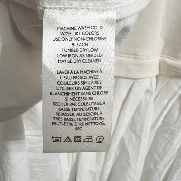 NWT Free People Dress XS Eleanor Layered Sweatshirt MinidressWhite Cream - Picture 6 of 7